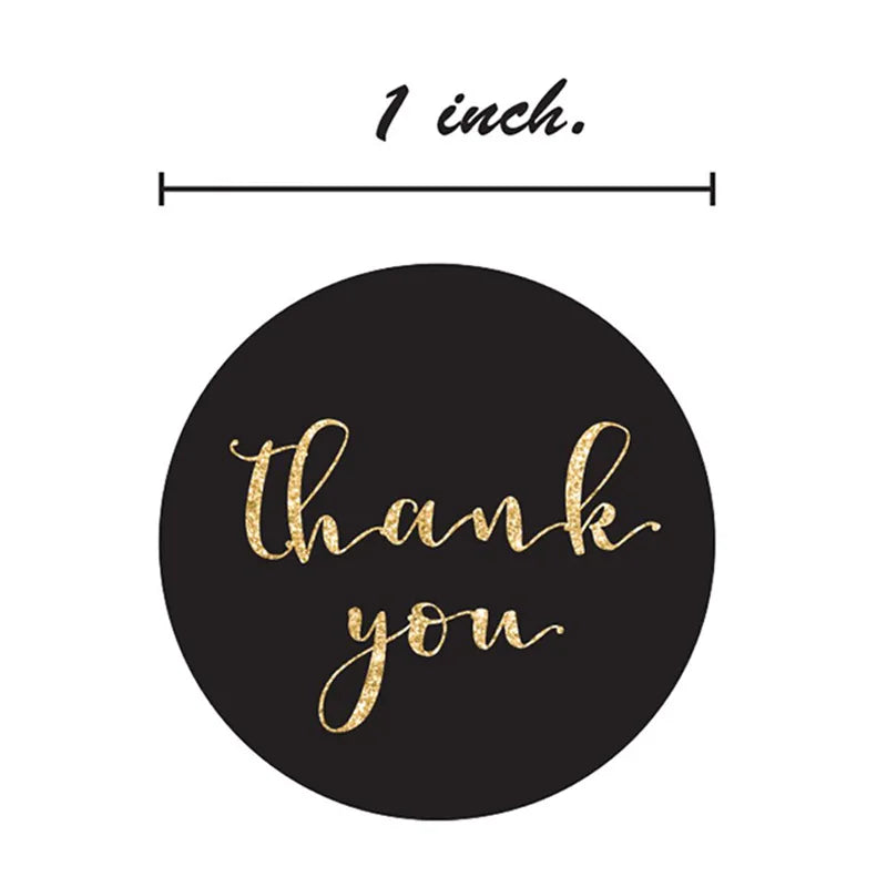 100-500pcs Round Clear Merry Christmas Stickers Thank You Card Box Package Label Sealing Stickers Wedding Decor Stationery (ONLINE ORDER ONLY)