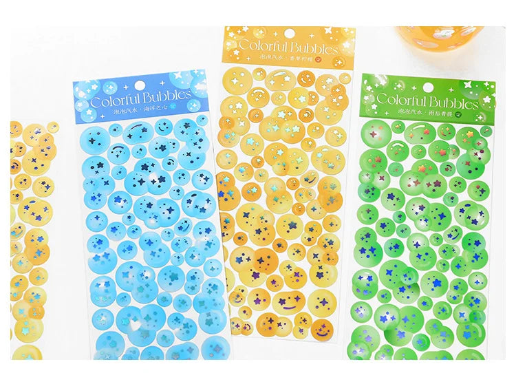 Bubble Soda Series Series Stickers Scrapbooking Decorative Sticker Korean DIY Diary Album Stick Label Kawaii Stationery (ONLINE ORDER ONLY)