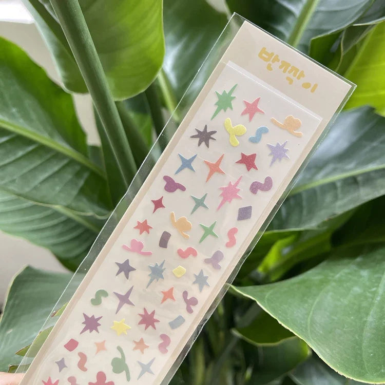 Fresh Simple Laser Sticker Idol Card DIY Material Scrapbooking Decorative Sticker Diary Album Stick Label Korean Stationery (ONLINE ORDER ONLY)