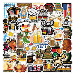 Oktoberfest Beer Stickers Decals Waterproof for Guitar Laptop Skateboard Luggage Car (ONLINE ORDER ONLY)