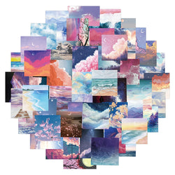 Aesthetic Waterproof Landscape Stickers for Phone, Skateboard, Luggage, Car, Laptop - 10/30/50pcs (Online Order Only)