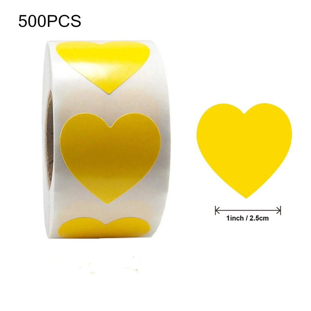 Heart Red Stickers seal labels 50-500pcs Labels stickers scrapbooking for Package and wedding decoration stationery sticker (ONLINE ORDER ONLY)