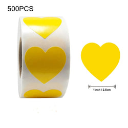 Heart Red Stickers seal labels 50-500pcs Labels stickers scrapbooking for Package and wedding decoration stationery sticker (ONLINE ORDER ONLY)