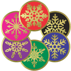 100-500pcs Color Snowflake Merry Christmas Sticker Gift Envelope Sealing Label Decoration Stationery Sticker 2.5cm (ONLINE ORDER ONLY)