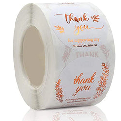500Pcs/roll Round Labels Thank You Sticker Kraft Paper Dragees Candy Flower Garland Gift Box Cupcake Packaging Wedding Stickers (ONLINE ORDER ONLY)
