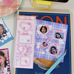 Korean Cute Animals Laser Stickers Photo Frame Decoration Idol Card Scrapbook Sticker Diary DIY Planner Stationery Stick Label (Online Order Only)