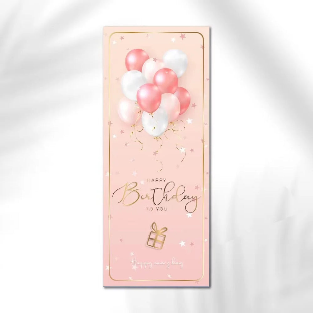 10-30pcs "Happy Birthday To You" Stickers 6*15cm Pink Blue Black Birthday Gift Package Decor Seal Labels Exquisite Stickers (Online Order Only)