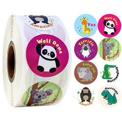 Stickers 500 Pcs/roll Teacher Rewards And Encourages Children Toys Cute Animal Stickers Sealing Stickers (ONLINE ORDER ONLY)