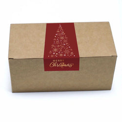 10-50pcs Merry Christmas Stickers 5*10cm Red Christmas Gift Decor Seal Stickers Cute Santa Stickers Stationery Supplies (Online Order Only)