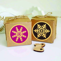 100-500pcs Color Snowflake Merry Christmas Sticker Gift Envelope Sealing Label Decoration Stationery Sticker 2.5cm (ONLINE ORDER ONLY)