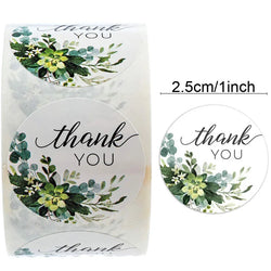 500pcs Round Pink Flowers Pattern Thank You Stickers Seal Labels Christmas Stickers School Teacher Reward Stationery Sticker (ONLINE ORDER ONLY)