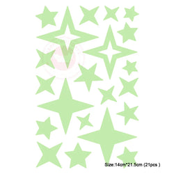 New Luminous 3D Stars Dots Wall Sticker for Kids Room Bedroom Home Decoration Glow In The Dark Moon Decal Fluorescent Stickers (ONLINE ORDER ONLY)