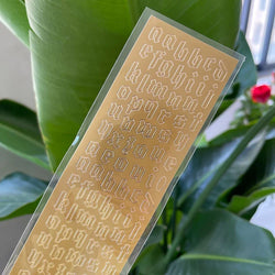 Stamping Gold Silver lrregular Letters Stickers Korea Ins Hand Account Photo Album DIY Deco Material Sticker Stationery (ONLINE ORDER ONLY)