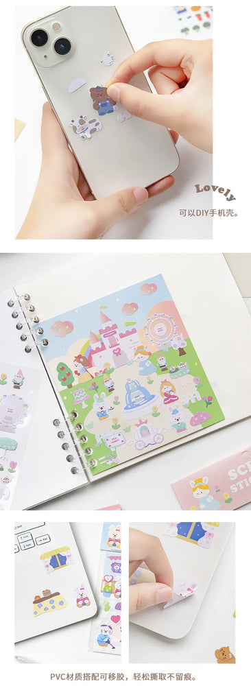 2Pcs Lovely Daily Series Stickers ins Hand Account Decoration Material Stickers Scrapbooking Stick Label Diary Album Stationery (ONLINE ORDER ONLY)