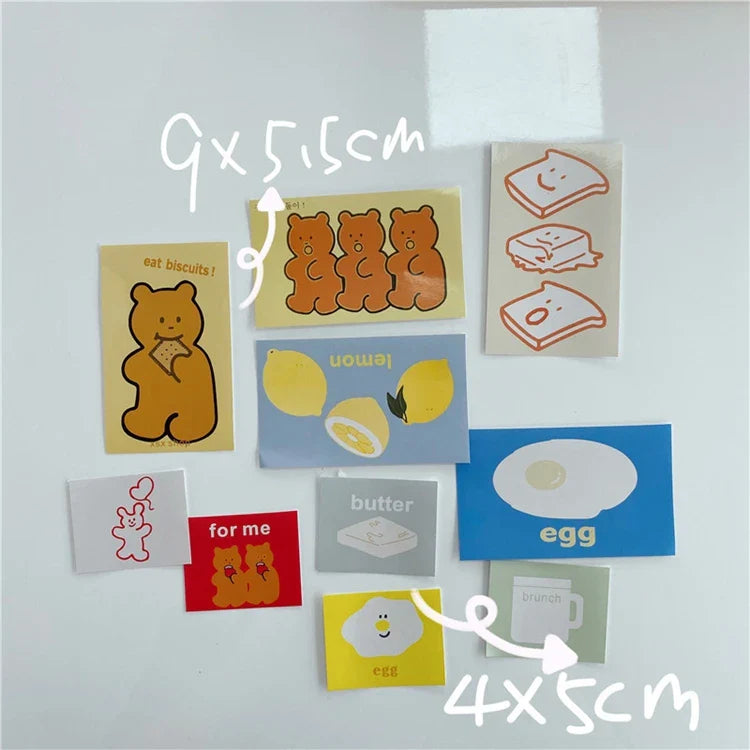 27Pcs/lot Korean ins Cute Biscuit Bear Decorative Sticker Kawaii Stationery Sticker Scrapbooking DIY Diary Album Stick Label (ONLINE ORDER ONLY)