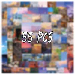 Street Scenery Stickers Blue Sky Landscape Luggage Skateboard DIY Graffiti Kid Toy 10/30/55PCS (Online Order Only)