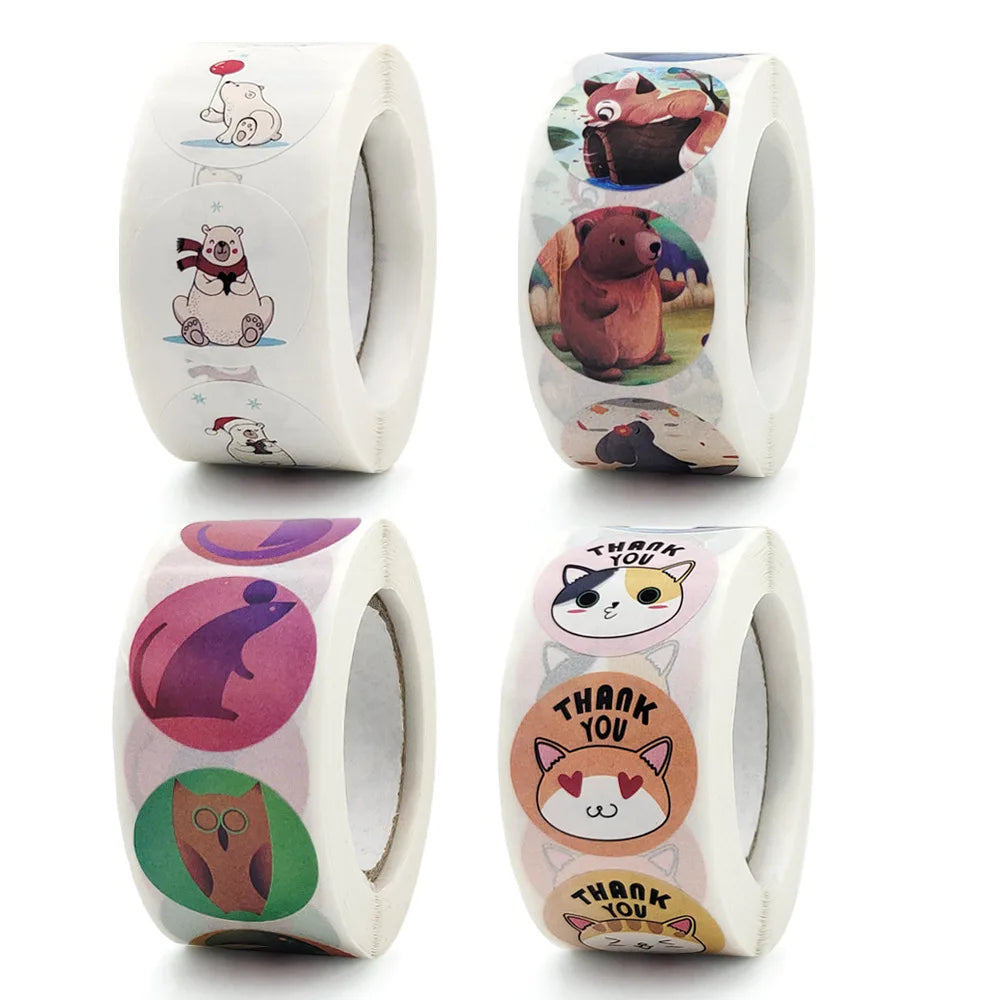 500pcs Animals Cartoon Stickers For Kids Classic Toys Sticker School Teacher Reward Sticker Various Styles Designs Pattern (ONLINE ORDER ONLY)