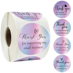 500Pcs/roll Round Labels Thank You Sticker Kraft Paper Dragees Candy Flower Garland Gift Box Cupcake Packaging Wedding Stickers (ONLINE ORDER ONLY)