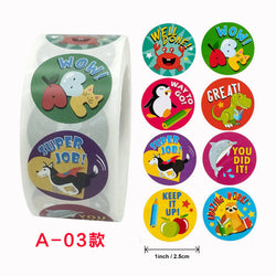 500 Pcs 1inch Praise Praise Thumbs Up Stickers Roll for Envelope Praise Reward Student Work Label Stationery Seal Lable (ONLINE ORDER ONLY)