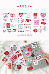 6 Sheets Enjoy Happy Time Series Stickers Scrapbooking Decorative Sticker Korean DIY Diary Album Stick Label Kawaii Stationery (ONLINE ORDER ONLY)
