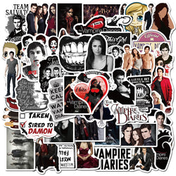 Vampire Diaries Stickers Pack: Motorcycle, Skateboard, Laptop, Phone, Kids (Online Order Only)