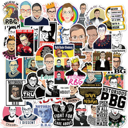RBG Stickers Pack: Laptop, Luggage, Skateboard, Car, Guitar, Waterproof Decals (Online Order Only)