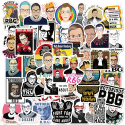 RBG Stickers Pack: Laptop, Luggage, Skateboard, Car, Guitar, Waterproof Decals (Online Order Only)