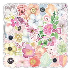 Mixed Pretty Flowers Waterproof Stickers for Skateboard, Fridge, Guitar, Laptop, Motorcycle, Travel, Kid Toys - 10/30/50PCS Decals (ONLINE ORDER ONLY)