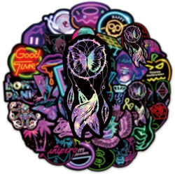 10/30/50/100PCS Bright Neon Signs Sticker Packs (ONLINE ORDER ONLY)