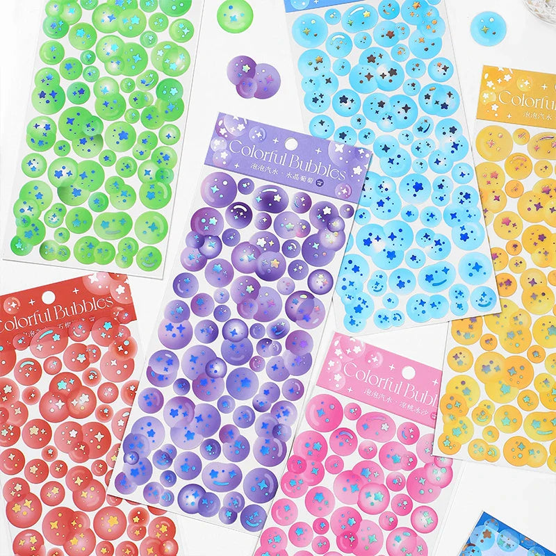 Bubble Soda Series Series Stickers Scrapbooking Decorative Sticker Korean DIY Diary Album Stick Label Kawaii Stationery (ONLINE ORDER ONLY)