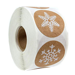 100-500pcs Round Christmas Stickers 6 Styles Snowflake Holiday Sticker Halloween Cute Lable For Scrapbooking Stationery Sticker (Online Order Only)