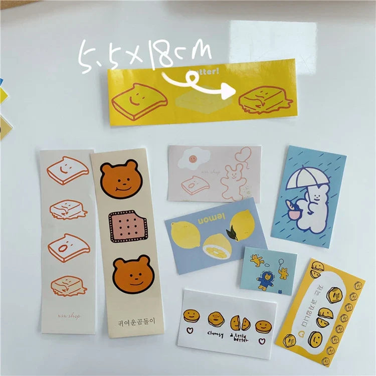 27Pcs/lot Korean ins Cute Biscuit Bear Decorative Sticker Kawaii Stationery Sticker Scrapbooking DIY Diary Album Stick Label (ONLINE ORDER ONLY)