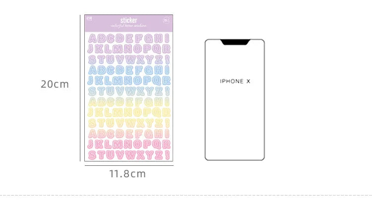 2 sheets Ins Kawaii Alphabet Letter Number Stickers Scrapbooking Decorative Sticker DIY Diary Album Stick Label Stationery (ONLINE ORDER ONLY)