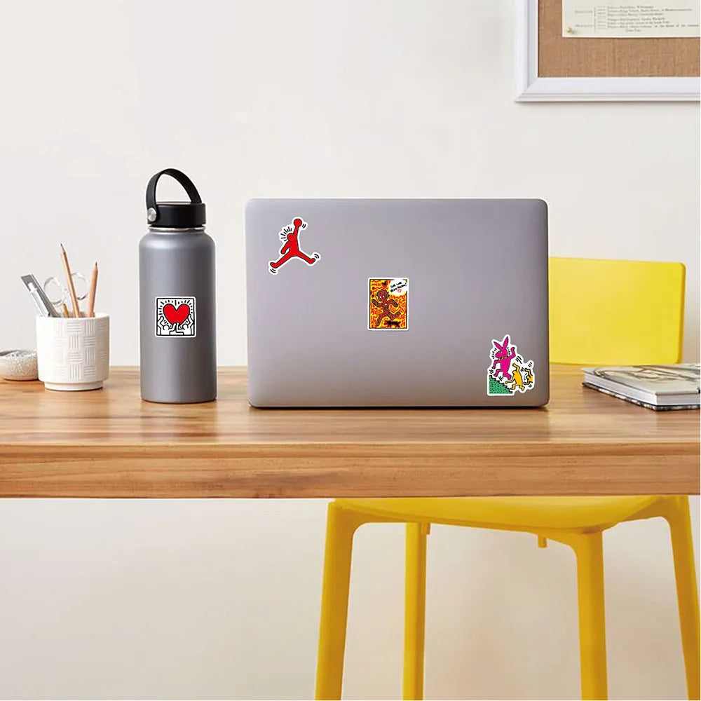 10/30/50Pcs Keith Funny Cartoon Graffiti Sticker Waterproof Fridge Guitar Laptop Motorcycle Skateboard Joke Decal Classic Toy (ONLINE ORDER ONLY)