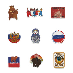 10/30/50PCS Retro Mix Russia Sign Matryoshka Bear Power Cool Stickers Motorcycle Laptop Guitar Phone Graffiti Decal Sticker Toy (ONLINE ORDER ONLY)