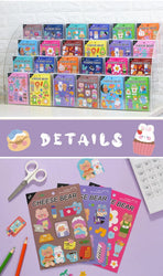 Kawaii Cheese Bear Stickers Scrapbooking Decorative Sticker Korean DIY Diary Album Stick Label School Stationery (Online Order Only)