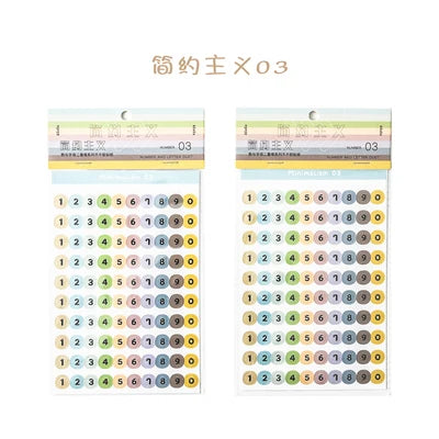 2pcs INS Alphanumeric Sticker Scrapbooking Decoration Photo Album Decor Planner Notebook Labels stickers Kawaii Stationery (Online Order Only)