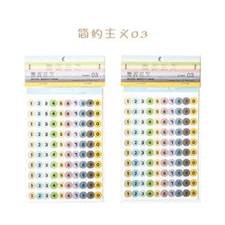 2pcs INS Alphanumeric Sticker Scrapbooking Decoration Photo Album Decor Planner Notebook Labels stickers Kawaii Stationery (Online Order Only)