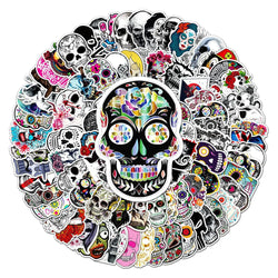 10/30/50/100PCS Horror Skull Zombie Waterproof Skateboard Fridge Bike Laptop Motorcycle Luggage Car Cool Graffiti Decal Sticker (ONLINE ORDER ONLY)