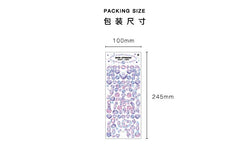 Laser Jewelry beaded Stickers Hand Account DIY Album Stick Label Decoration Scrapbooking Material Sticker Kawaii Stationery (ONLINE ORDER ONLY)