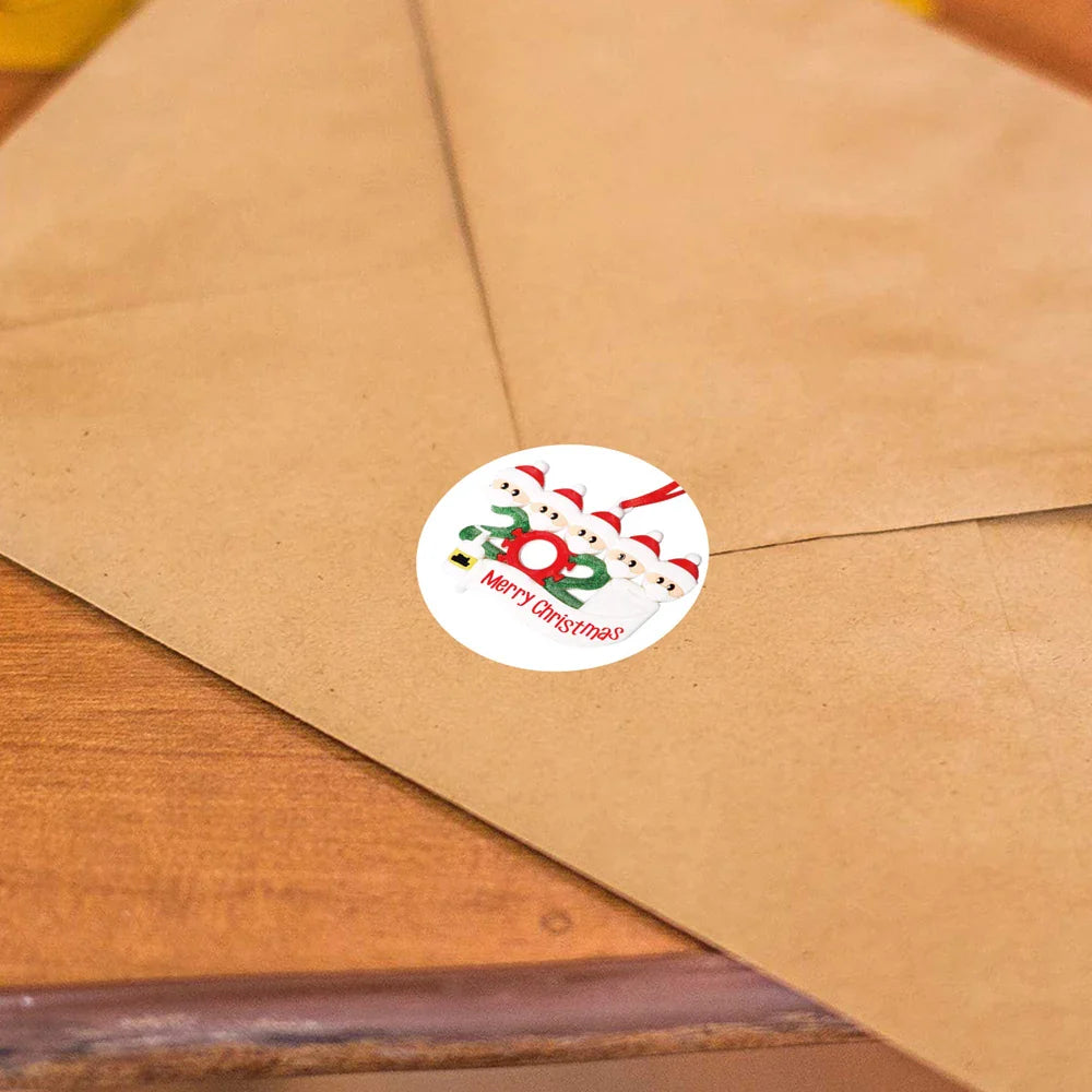 100-500Pcs Merry Christmas Santa Claus Sticker 1inch Decor DIY Wrapping Gift Decoration Xmas Kids Thank You Seal Label (ONLINE ORDER ONLY)