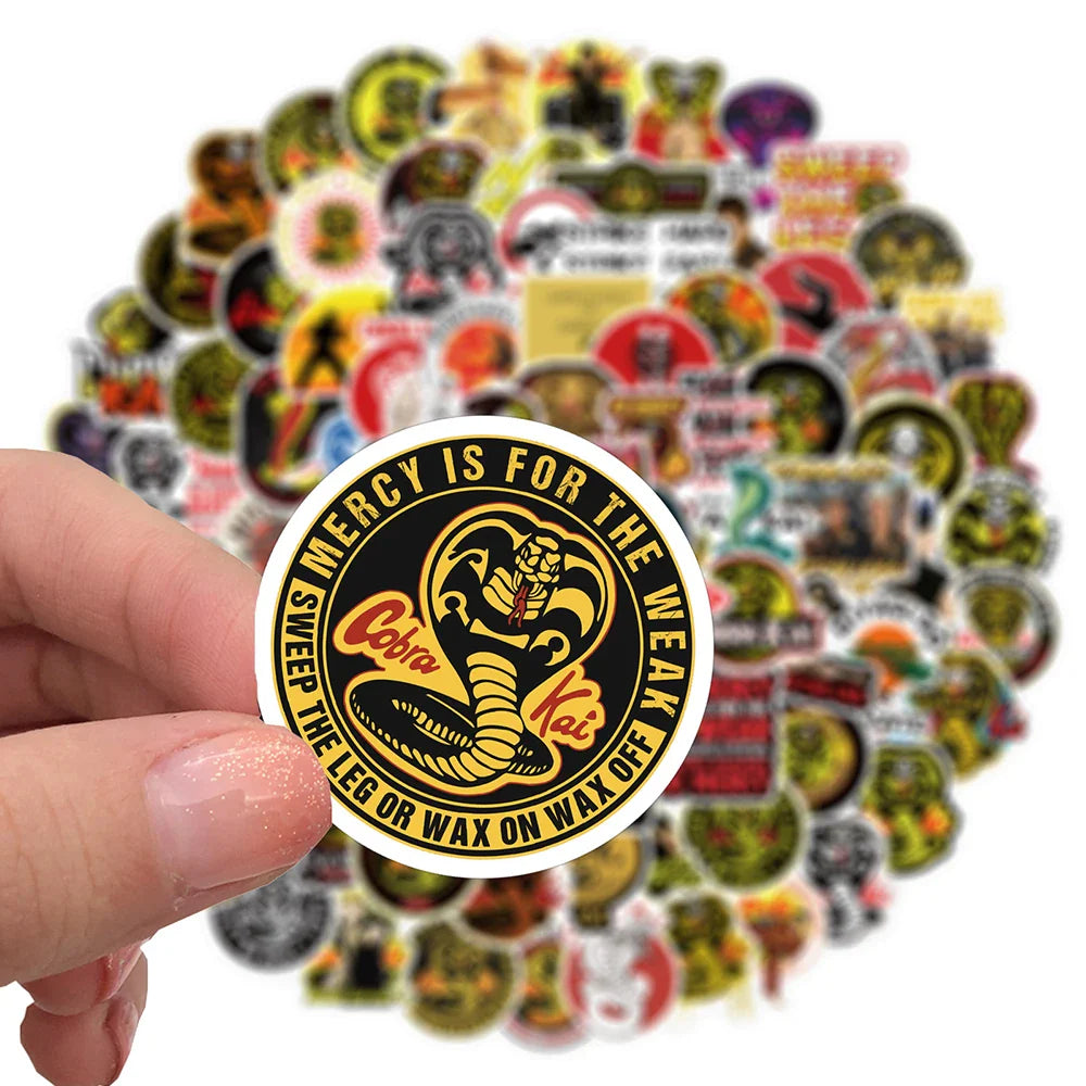 10/50/100PCS TV Show Cobra Kai Stickers Motorcycle Luggage Phone Guitar Skateboard Cool Graffiti Sticker Decal Kid Classic Toys (ONLINE ORDER ONLY)