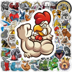 10/30/50PCS Cool Animal Stickers Car Motorcycle Travel Luggage Phone Guitar Fridge Laptop Waterproof Graffiti Sticker Kid Toys (ONLINE ORDER ONLY)