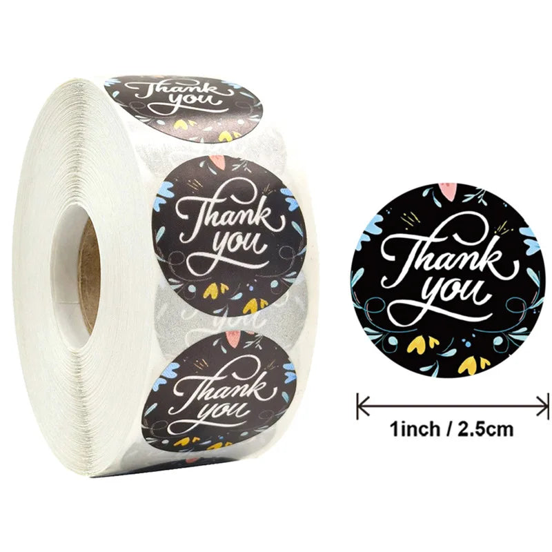 500 Labels Per Roll Thank You Sticker For Seal Label Scrapbooking Christmas Sticke Decoration Sticker Stationery Sticker (ONLINE ORDER ONLY)