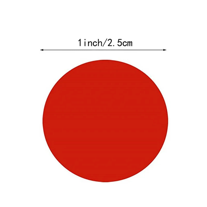 500 Pcs/Roll Chroma Labels Stickers Color Code Dot Labels Stickers 1 Inch Round Red, ,Yellow,Blue,Pink,Black,Stationery Stickers (ONLINE ORDER ONLY)