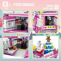 Cake Car Building Block toys Minifigures Food Trucks Fun for All over 500 Pieces (ONLINE ORDER ONLY)
