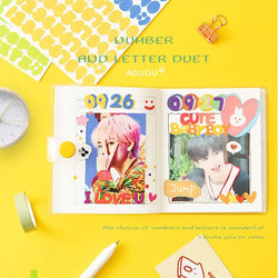 2pcs INS Alphanumeric Sticker Scrapbooking Decoration Photo Album Decor Planner Notebook Labels stickers Kawaii Stationery (Online Order Only)