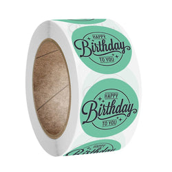 100-500pcs Cute Happy Birthday Sticker Birthday Gift Decoration Label Sealing Balloon Cake Label Packaging Scrapbook Sticker (Online Order Only)