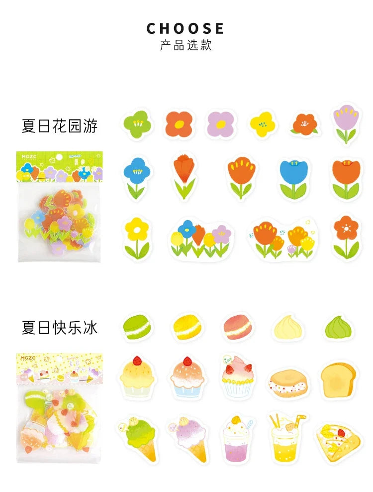 30Pcs/lot Flower Small World Series Stickers Scrapbooking Decorative Sticker DIY Diary Album Stick Label Kawaii Stationery (ONLINE ORDER ONLY)