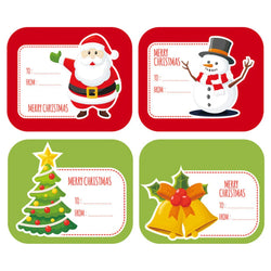 40-100Pcs Rectangle Merry Christmas Label Stickers for Card Gift Package Wrapping Festival Party Baking Small Business 4.8*5.8CM (ONLINE ORDER ONLY)